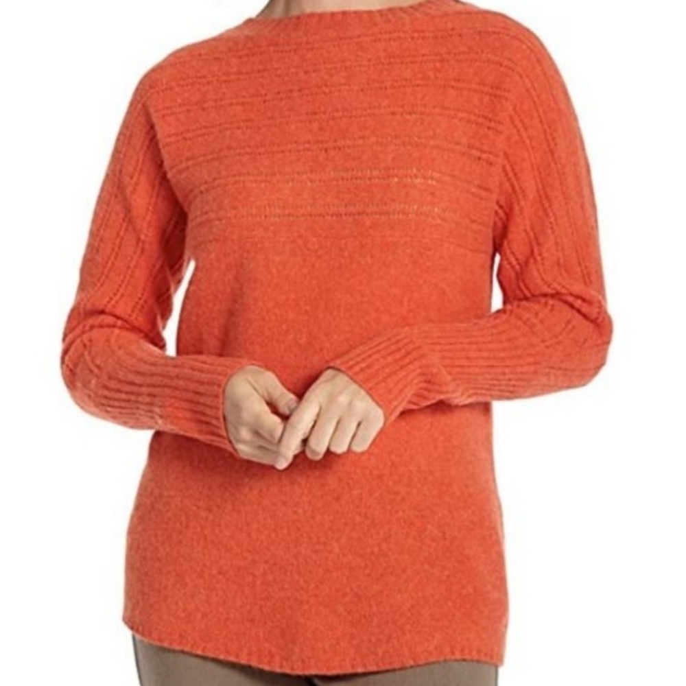 Woolrich Women's 100% Wool Vibrant Orange Sweater Size Large